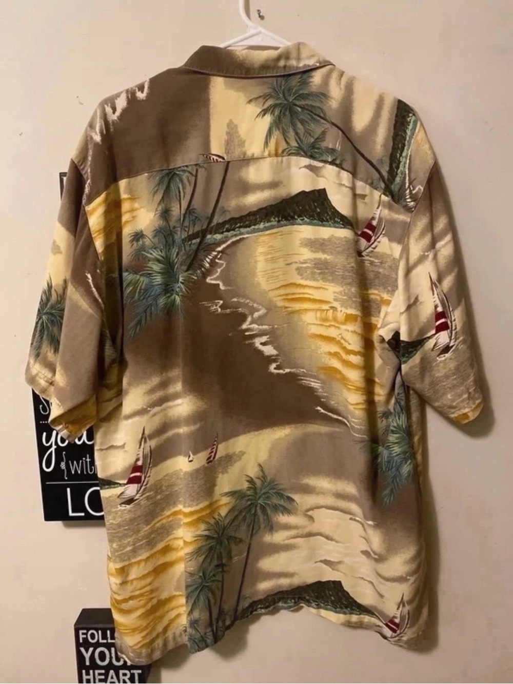 Tommy Bahama Short-Sleeve Tropical Camp Shirt in Brown & Cream - Picture 4 of 4